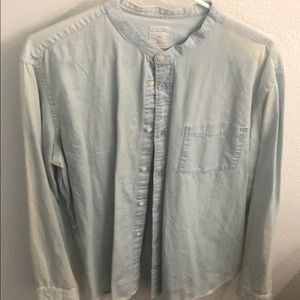 GAP Collarless button down